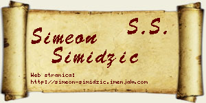 Simeon Simidžić vizit kartica